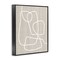 Stupell Industries Minimal White Line Beige Grain Pattern Modern Framed Giclee Design By Alpenglow Workshop